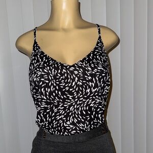 White House Black Market Black and White Reversible Camisole